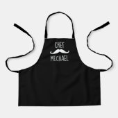 Cute Black and White Personalized Chef Schürze (Vorderseite)