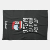 Cute Black Baking Gifts For Kids Baby Boys Baker Geschirrtuch (Horizontal)