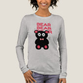 Cute black Bear Minimalist Graphic – Fun Modern  Tri-Blend Shirt (Vorderseite)