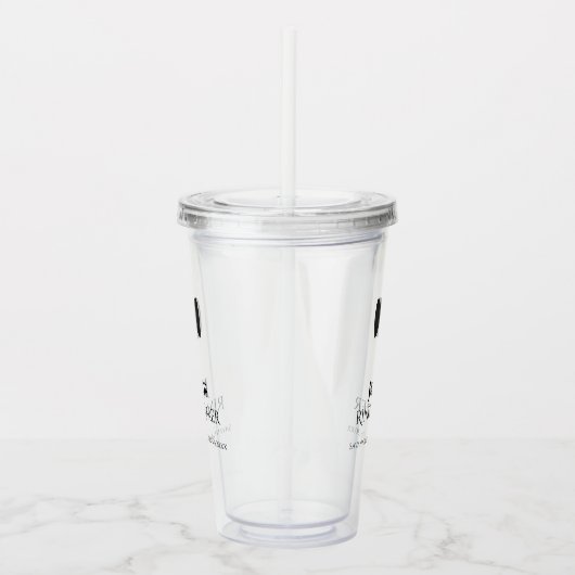 Cute Black Bow Tie & Buttons Ring Bearer Wedding Acryltrinkbecher (Rechts)