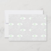 Cute Black Cat Custom Lined Monogram Mitteilungskarte (Rückseite)