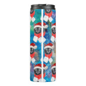 Cute Black Cat Funny Christmas Holidays Thermosbecher (Rückseite)