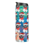Cute Black Cat Funny Christmas Holidays Thermosbecher (Nach rechts gedreht)