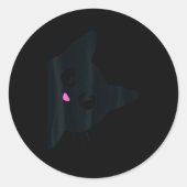 Cute Black Cat Halloween Costume Kitten Kids Toddl Runder Aufkleber (Vorderseite)