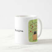 Cute Black Cat In Box Cat Lover Custom Name  Kaffeetasse (VorderseiteRechts)