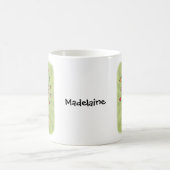 Cute Black Cat In Box Cat Lover Custom Name Kaffeetasse (Mittel)