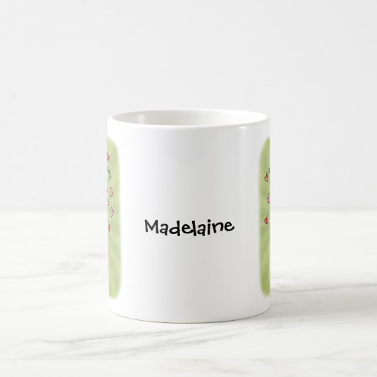 Cute Black Cat In Box Cat Lover Custom Name  Kaffeetasse (Mittel)