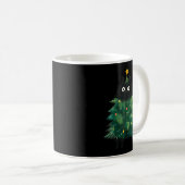Cute Black Cat In Christmas Tree Cat Lover Holiday Kaffeetasse (VorderseiteRechts)