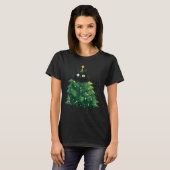Cute Black Cat In Christmas Tree Cat Lover Holiday T-Shirt (Vorne ganz)