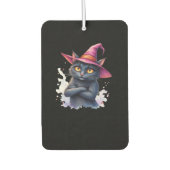 Cute Black Cat in Witch Hat � Magical Halloween Ar Autolufterfrischer (Vorderseite)