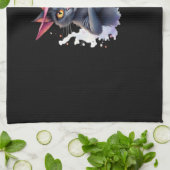 Cute Black Cat in Witch Hat � Magical Halloween Ar Geschirrtuch (Gefaltet)