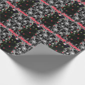 Cute Black cat Meowy Christmas  Geschenkpapier (Ecke)