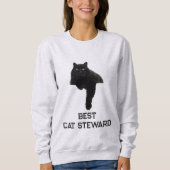 Cute Black Cat Photo Funny Quote Personalized Pet Sweatshirt (Vorderseite)