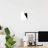 Cute Black Cat Side Look Poster for Cat Lovers (Heimbüro)