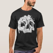 Cute Black Cat Skull Kitty Skeleton Scary Hallowee T-Shirt (Vorderseite)