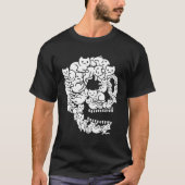 Cute Black Cat Skull Kitty Skeleton Scary Hallowee T-Shirt (Vorderseite)