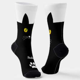 Cute Black Cat Socks Gift for Cat Lovers Socken