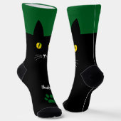 Cute Black Cat Socks Gift for Cat Lovers Socken (Gewinkelt)