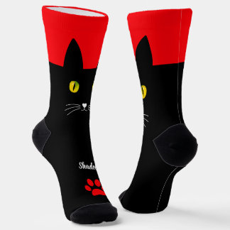 Cute Black Cat Socks Gift for Cat Lovers Socken