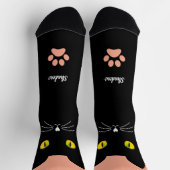 Cute Black Cat Socks Gift for Cat Lovers Socken (Oben)