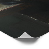 Cute Black Cat Witch With Dark Botanicals, Dark Poster (Ecke)