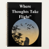 Cute Black cate in nutural inder sky \watercolor Planer (Vorderseite)