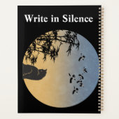 Cute Black cate in nutural inder sky \watercolor Planer (Rückseite)