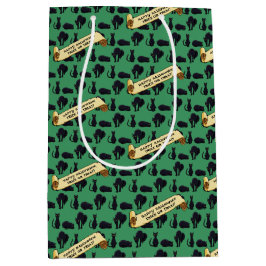 Cute Black Cats Happy Halloween! Trick Or Treat? Mittlere Geschenktüte