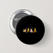 Cute Black Cats In Ghost Costume Women And Men Hal Button (Vorne & Hinten)