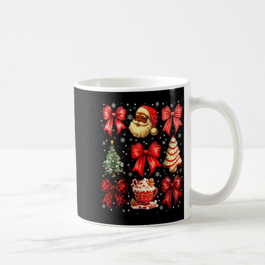Cute Black Christmas Santa Tree Cake Xmas Women Gi Kaffeetasse (Rechts)