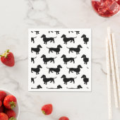 Cute Black Dachshund Pattern Serviette (Beispiel)
