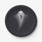 Cute Black Ghost Pappteller (Vorderseite)