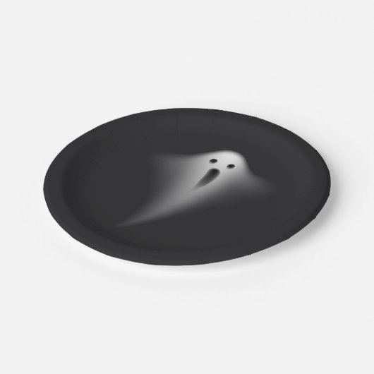 Cute Black Ghost Pappteller (Schrägansicht)