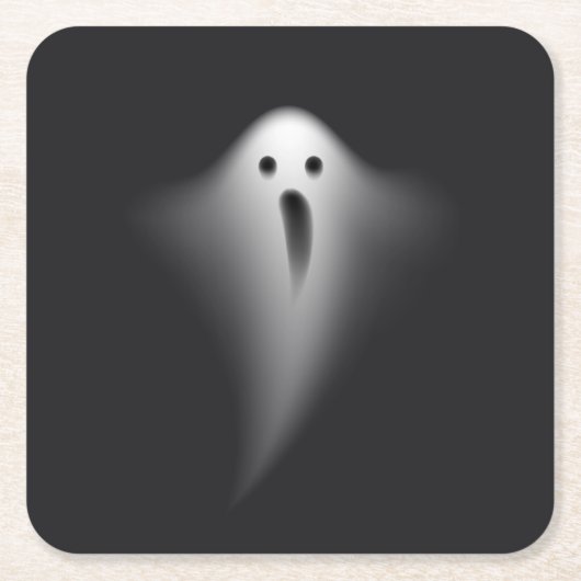 Cute Black Ghost Rechteckiger Pappuntersetzer (Vorderseite)
