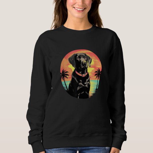 Cute Black Lab Black Labrador Retriever Puppy Dog Sweatshirt (Vorderseite)