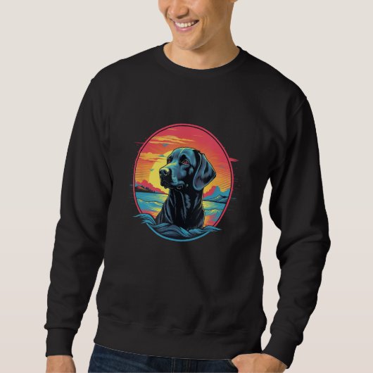 Cute Black Lab Black Labrador Retriever Puppy Dog Sweatshirt (Vorderseite)