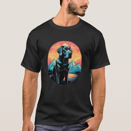 Cute Black Lab Black Labrador Retriever Puppy Dog  T-Shirt (Vorderseite)