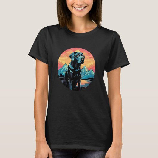 Cute Black Lab Black Labrador Retriever Puppy Dog T-Shirt (Vorderseite)