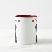 Cute Black Lab Heart Dog Mom Puppy Tasse (Zentrum)
