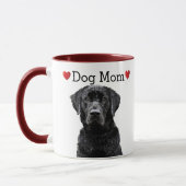 Cute Black Lab Heart Dog Mom Puppy Tasse (Links)