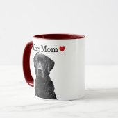 Cute Black Lab Heart Dog Mom Puppy Tasse (Vorderseite Links)
