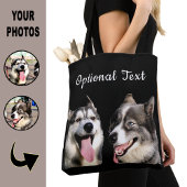 Cute Black Modern Photo Puppy Dog Lover Mom Tasche