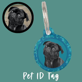 Cute Black Pug Face Charm | Unique Custom Dog Love Haustiermarke