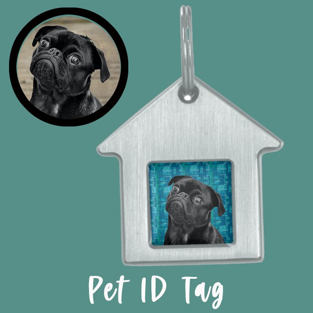 Cute Black Pug Face Charm | Unique Custom Dog Love Tiermarke (Von Creator hochgeladen)
