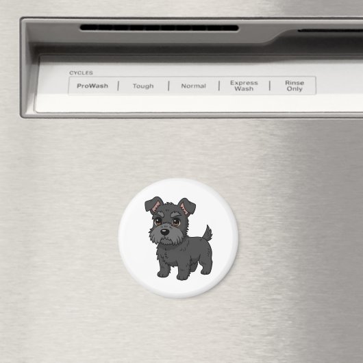 Cute Black Scottish Terrier Dog Magnet (In Situ (Geschirrspüler))