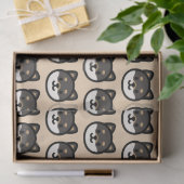 Cute black Shiba Inu Dog Face Seidenpapier (Geschenk)