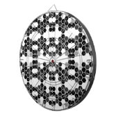 Cute black white hex data patterns dartscheibe (Vorderseite rechts)