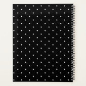Cute black white polka dot pattern elegant stylish planer (Rückseite)