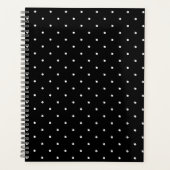 Cute black white polka dot pattern elegant stylish planer (Vorderseite)