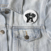 Cute Black & White Puppy – Adorable Dog Button (Beispiel)
